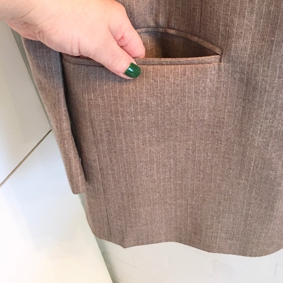 Vintage Men’s Blazer A.Gold & Sons Pinstripe Wool Moka Cream Old money 42L - Picture 6 of 15